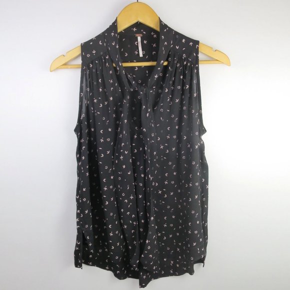 Free People Tie-Neck Sleeveless Blouse Size XS - Picture 2 of 6